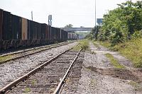  A CSX freight train passing the Commuter Rail Station location